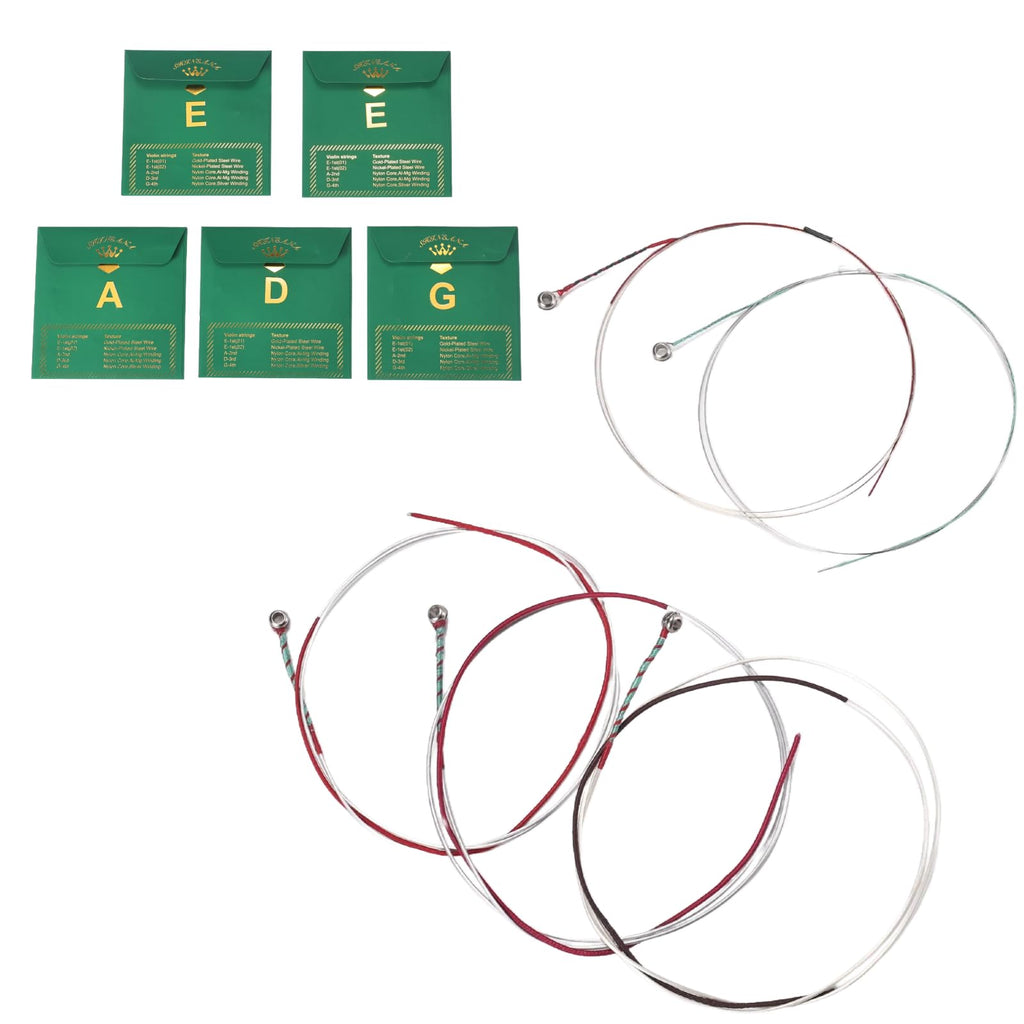 Violin Strings 4/4 Full Set, 4/4 Violin Strings Replacement,Long-Lasting Durability & Rich Tone - Handcrafted with Premium Materials- For All Levels (3/4 Scale)