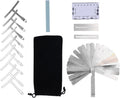 Jiawu Versatile Guitar Luthier Tool Set Efficient 32 Blade Feeler Gauge String Action Ruler for Accurate Measurements Stainless Steel Includes 9 Sizes