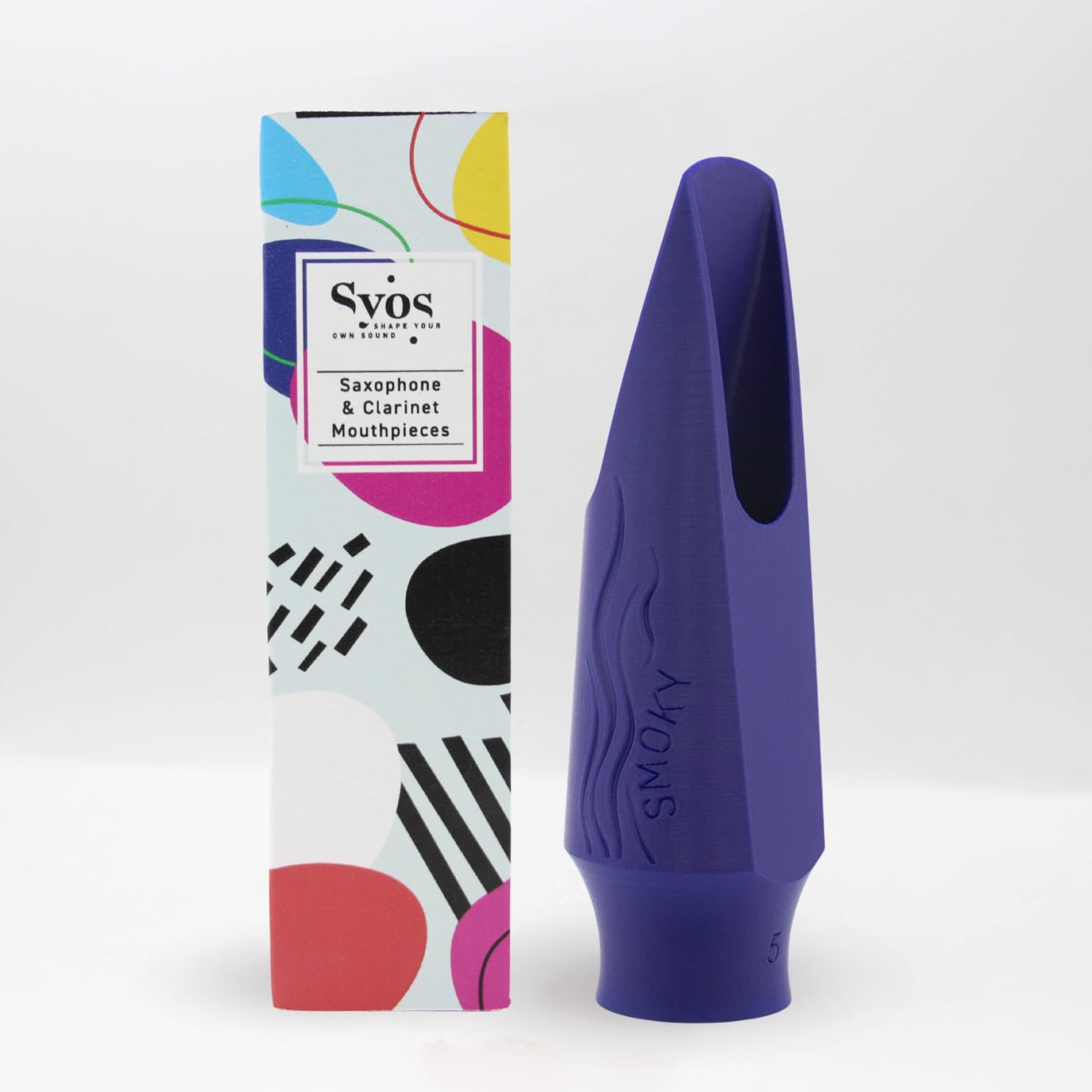 Syos Tenor Saxophone Mouthpiece Smoky Model, 8 Tip Opening, Anthracite Gray - Warm Dark Sound, Wide Full Tone, Low Rollover Baffle, Easy Response, Perfect for Jazz & Soul, Made in France