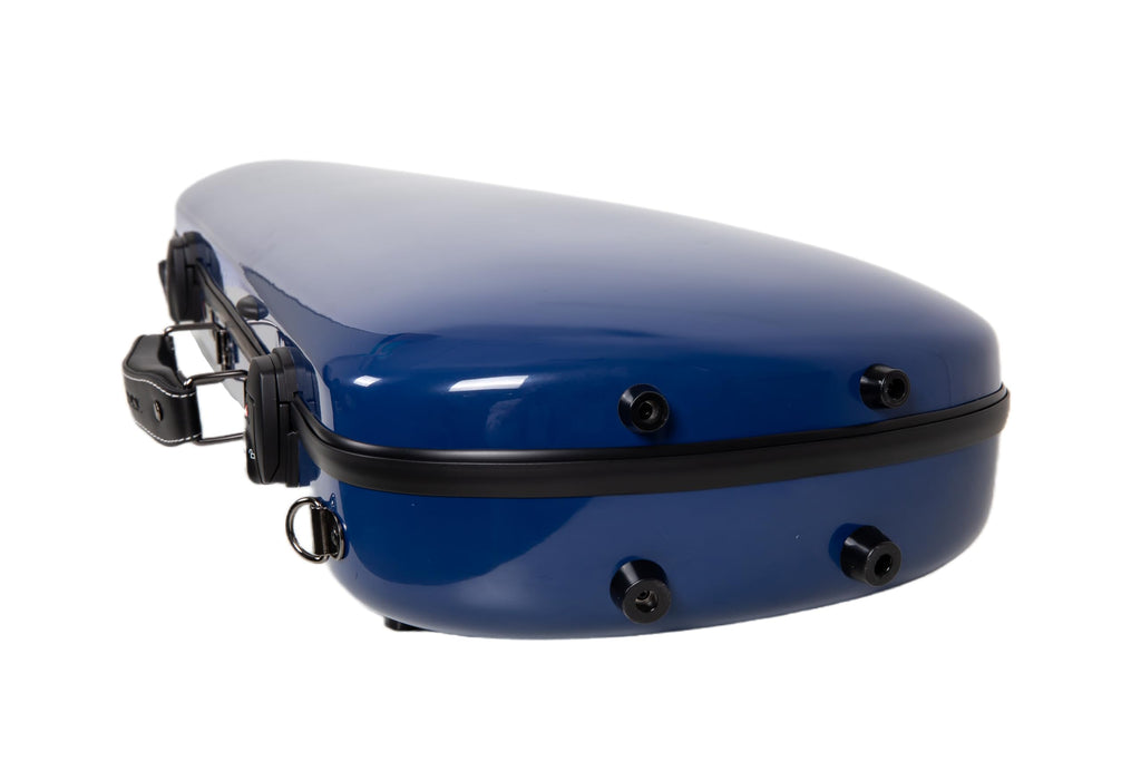 Crossrock Fiberglass Double Violin Case fits Two 4/4 Full-Size Violins- Includes TSA lock, Protective Blanket, Hygrometer, Removable Shoulder Straps- Milky White (CRF2020DVMW)