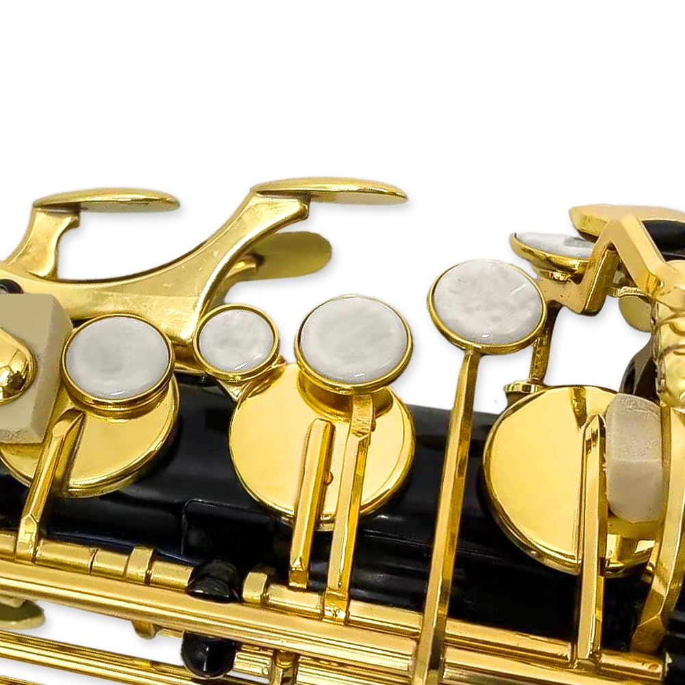 Straight Soprano Saxophone – Bb Brass Sax with Case, Mouthpiece & Full Accessories for Beginner & Adult