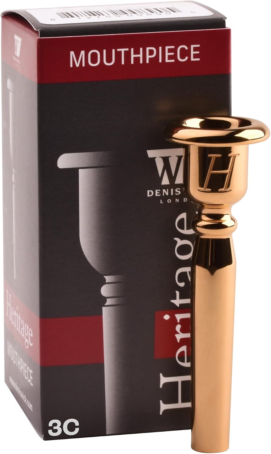 Denis Wick Heritage Trumpet Mouthpiece Gold Plated, 3182G-3C - V-Type Backbore for Balanced Airflow and Tone - Trumpet Accessories for Effortless Articulation 16.75 x 5.27 x 3.80mm