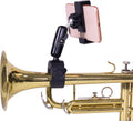 Trumpet Lyre Phone Music Holder – Adjustable Cornet Smartphone Mount, Marching Band Sheet Music Clip for iPhone 16 Pro Max, Galaxy, All 4-7" Smartphone