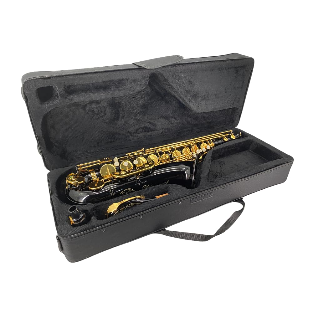 Yinfente Eb Alto Saxophone For Beginners Adult,Saxophone Student,E Flat Alto Sax Full Kit With Reeds,Pads Cushions,Hard Carrying Case,Cleaning Cloth & Rod,Mouthpiece,Gloves,Neck Strap Gold