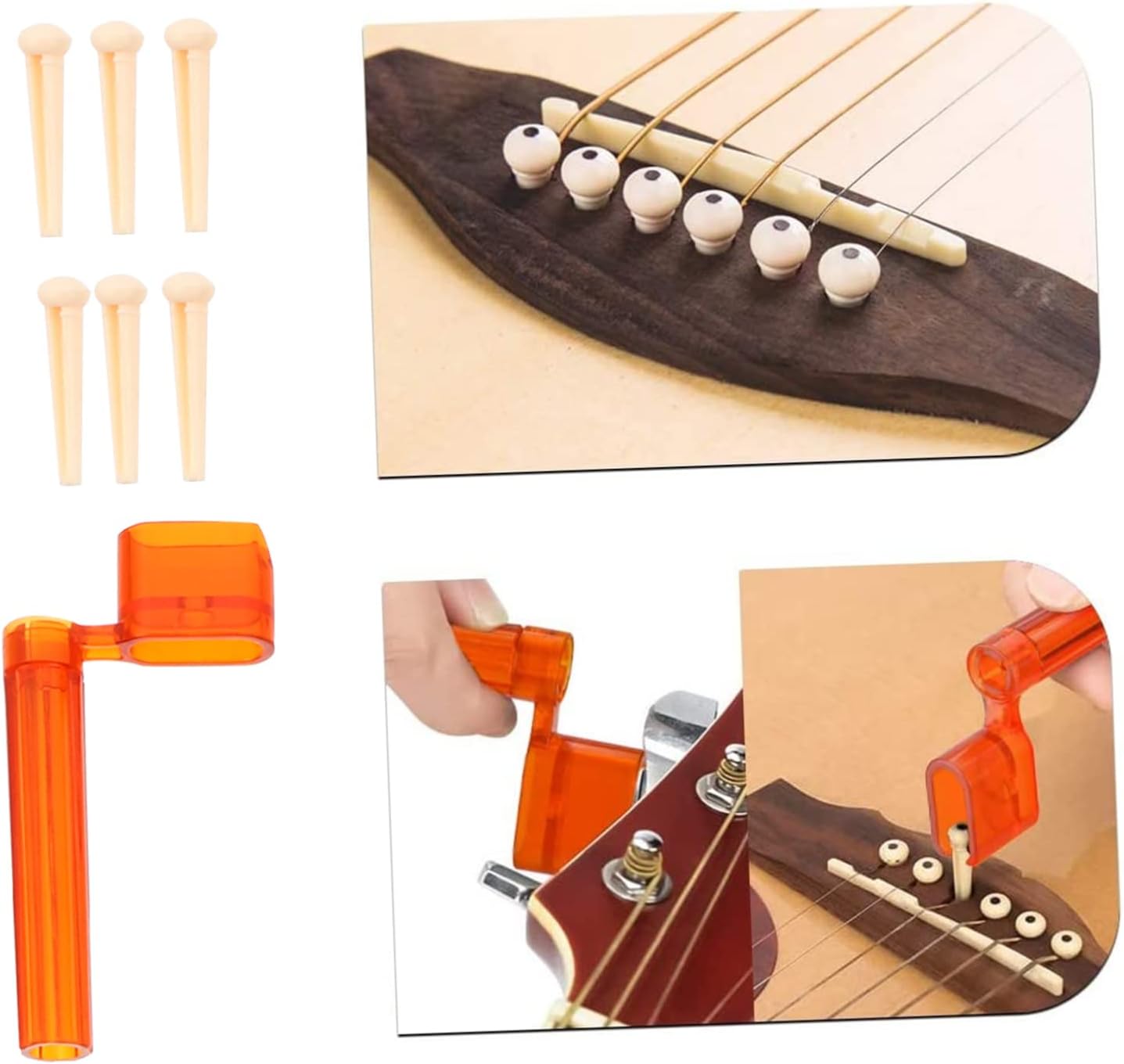 Toyvian 1set Guitar Repair Tool Kit String Cutter Action Ruler Gauge and Maintenance Accessories for Guitar Setup and Adjustments