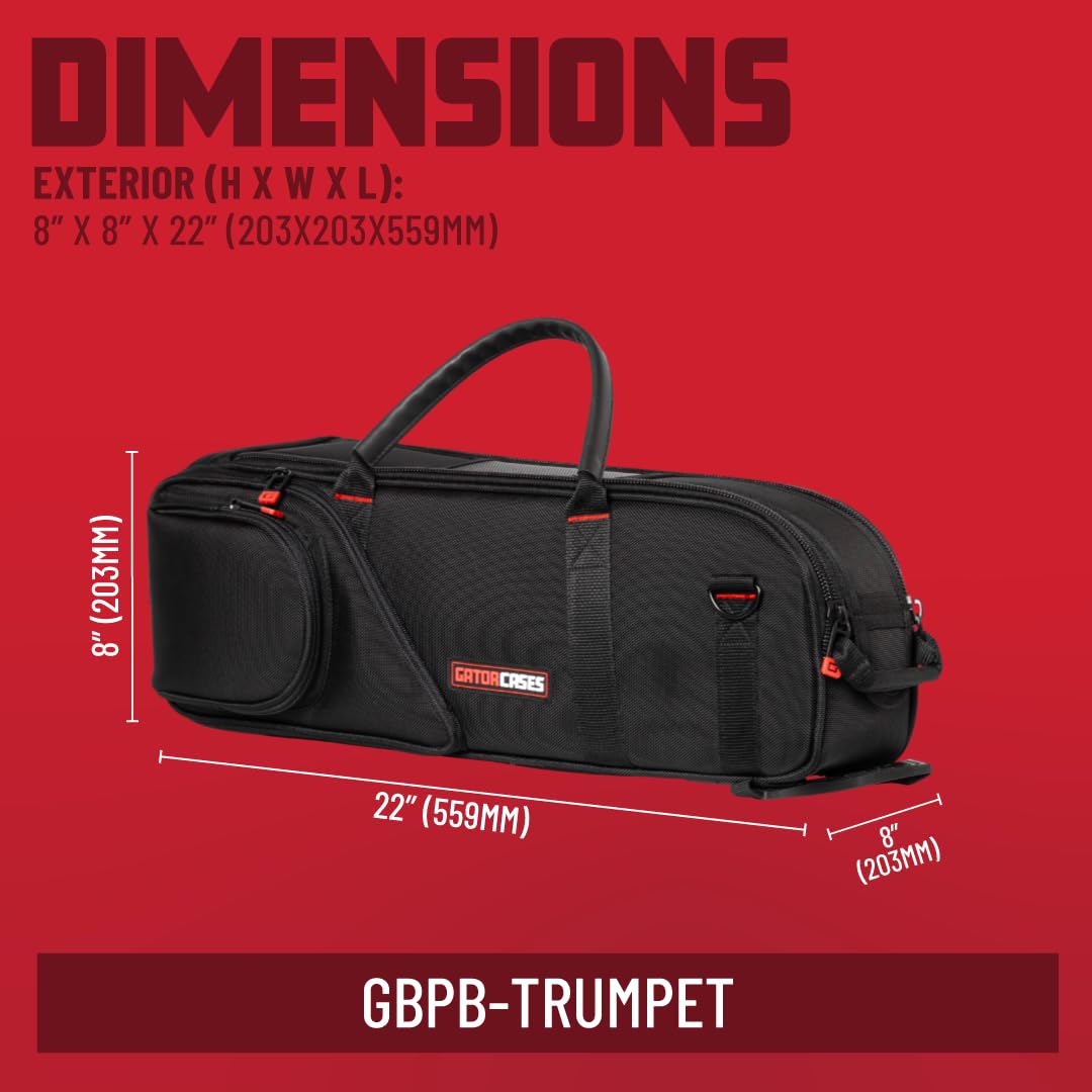 Gator Cases Allegro Series Pro Band and Orchestra Travel Bag for Trombone with F-Attachment, (GBPB-TROMBONE)