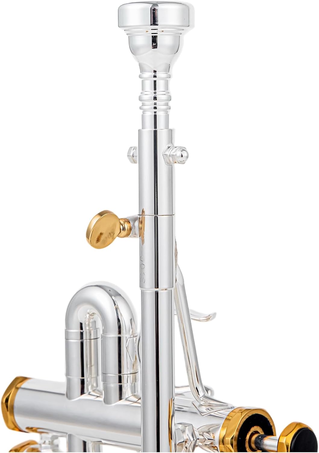 piccolo trumpet cp-901s bb/a tuning 4 valve silver plated with case silver plated piccolo trumpet for intermediate and high school musicians with stainless steel valves