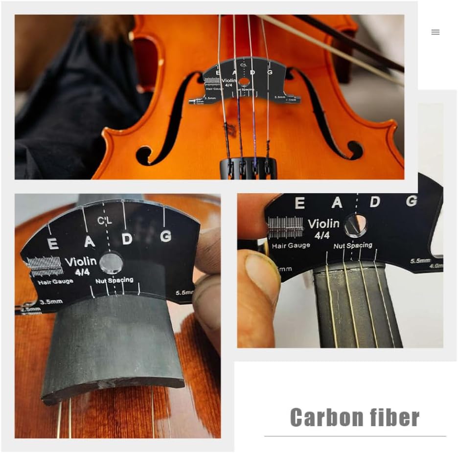 BESTonZON Violin Multifunctional Measuring Ruler Accurate Violin Bridge Tool Easy to Use Accessory