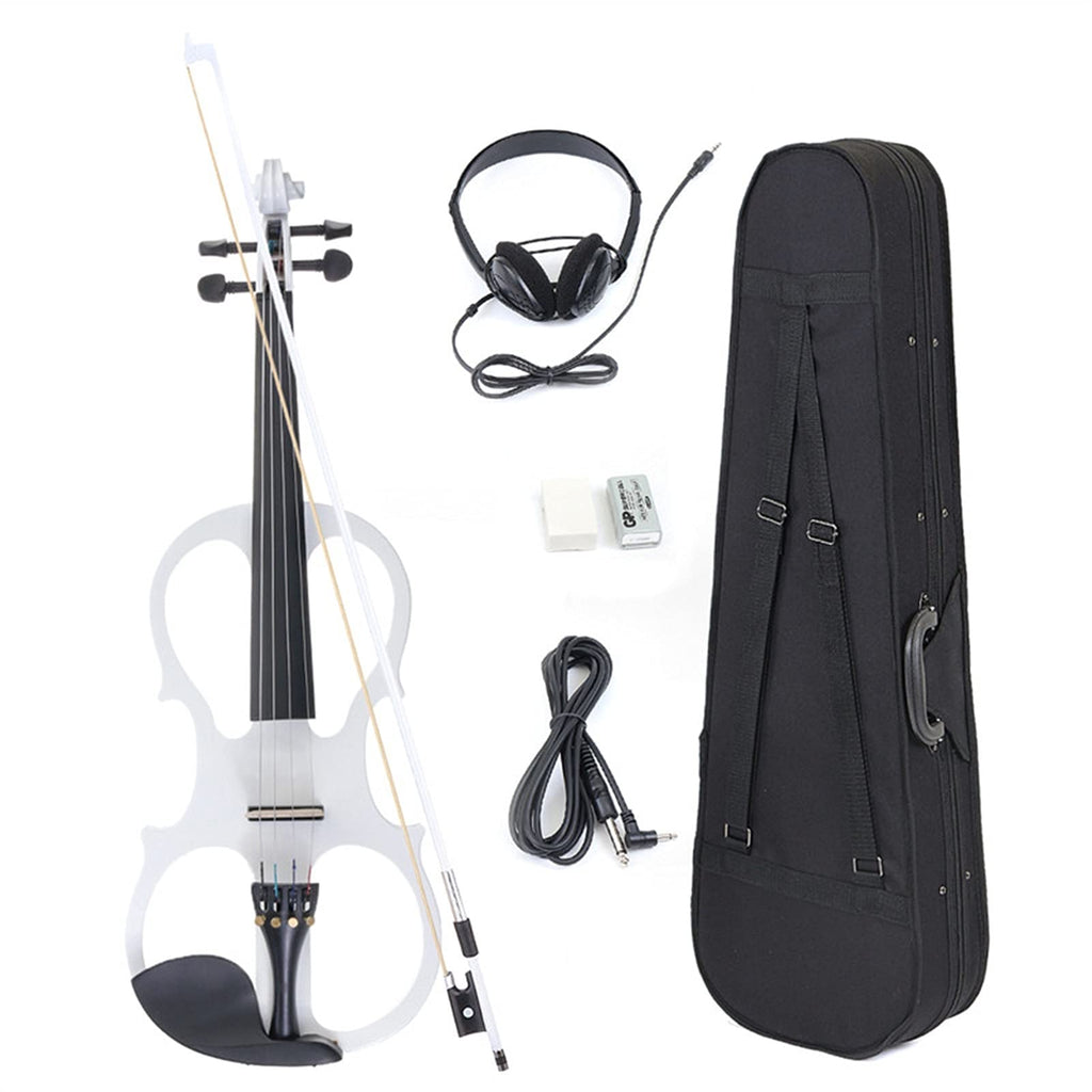 Violin 4/4 Electric Acoustic Full Pack Violin Basswood Fiddle with Violin Case Cover Bow for Musical Stringed Instrument Lover Beginner Cello Kit (Color : Wine Red)