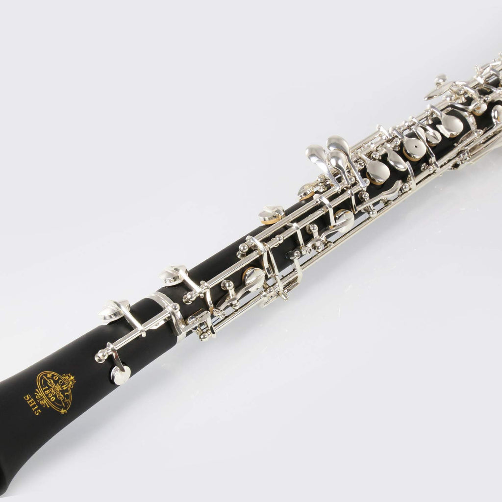 Rochix Oboe Professional Performance Level RHG13 Redwood Body Gold Plated Semi Automatic C Tone with 2 Reeds,1 Cleaning Cloth,1 Oboe Swab,1 Thumb Rest,1 Case and More