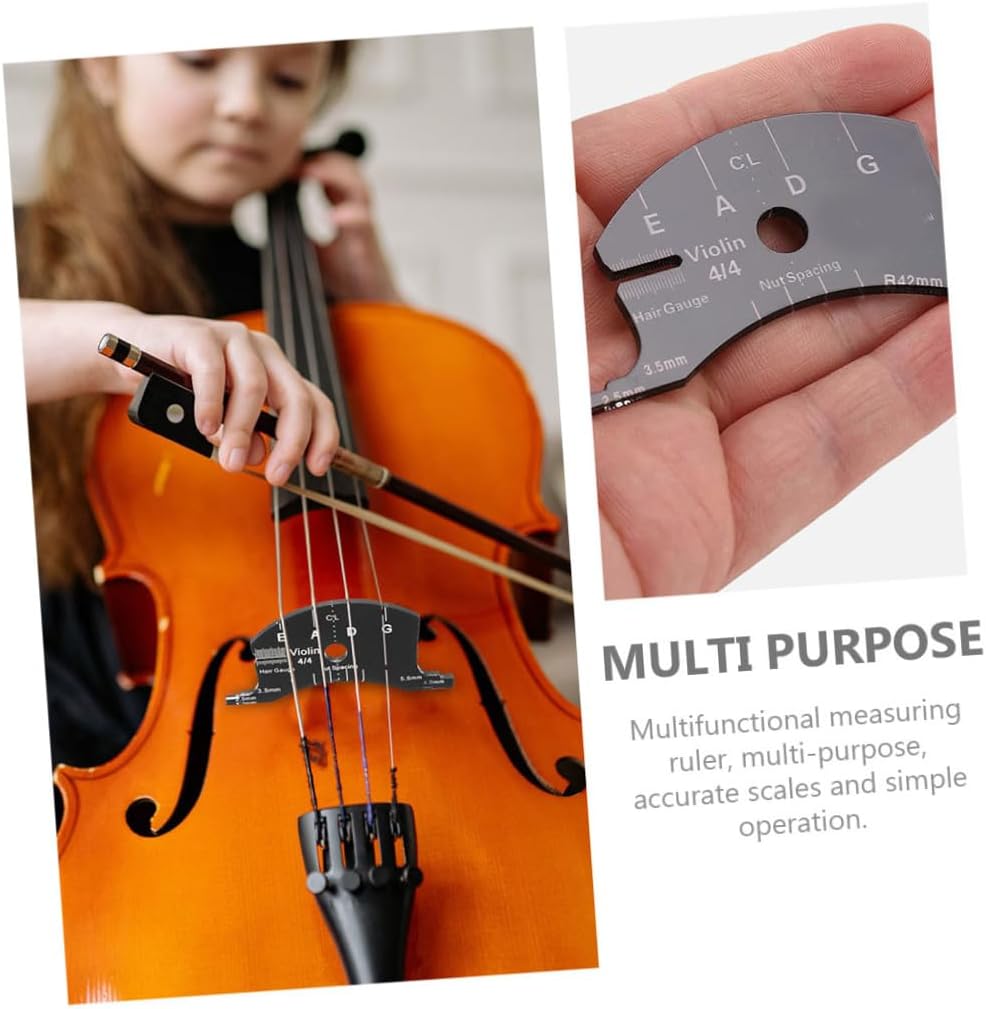 BESTonZON Violin Multifunctional Measuring Ruler Accurate Violin Bridge Tool Easy to Use Accessory