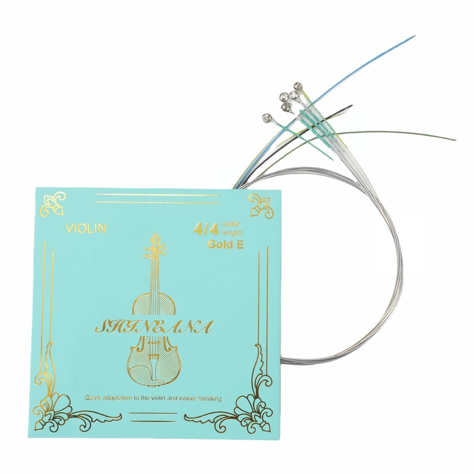 Violin Strings 4/4 Full Set, 4/4 Violin Strings Replacement,Long-Lasting Durability & Rich Tone - Handcrafted with Premium Materials- For All Levels (3/4 Scale)