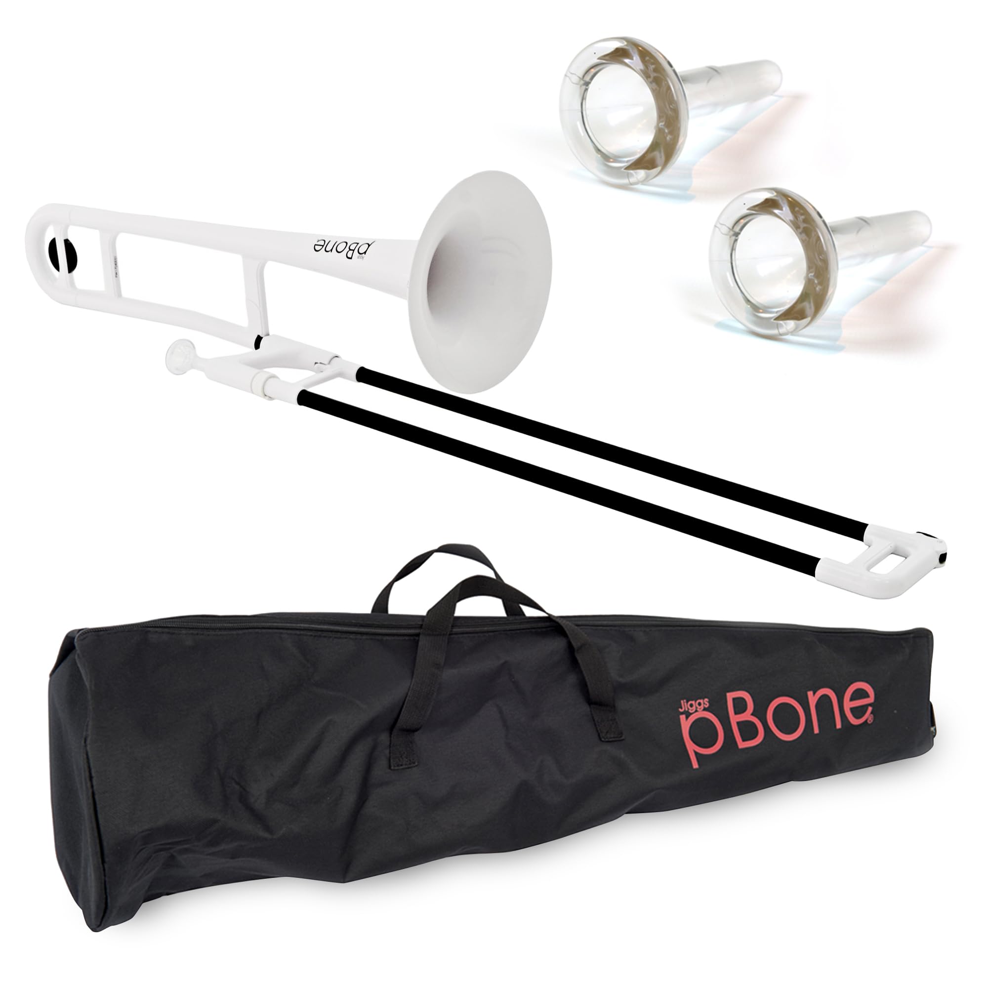 pBone Bb Plastic Trombone - Lightweight pInstruments Design with Ergonomic Grip - Includes Mouthpieces & Carrying Bag - Authentic Bb Sound for Students & Beginners - Durable ABS - Purple