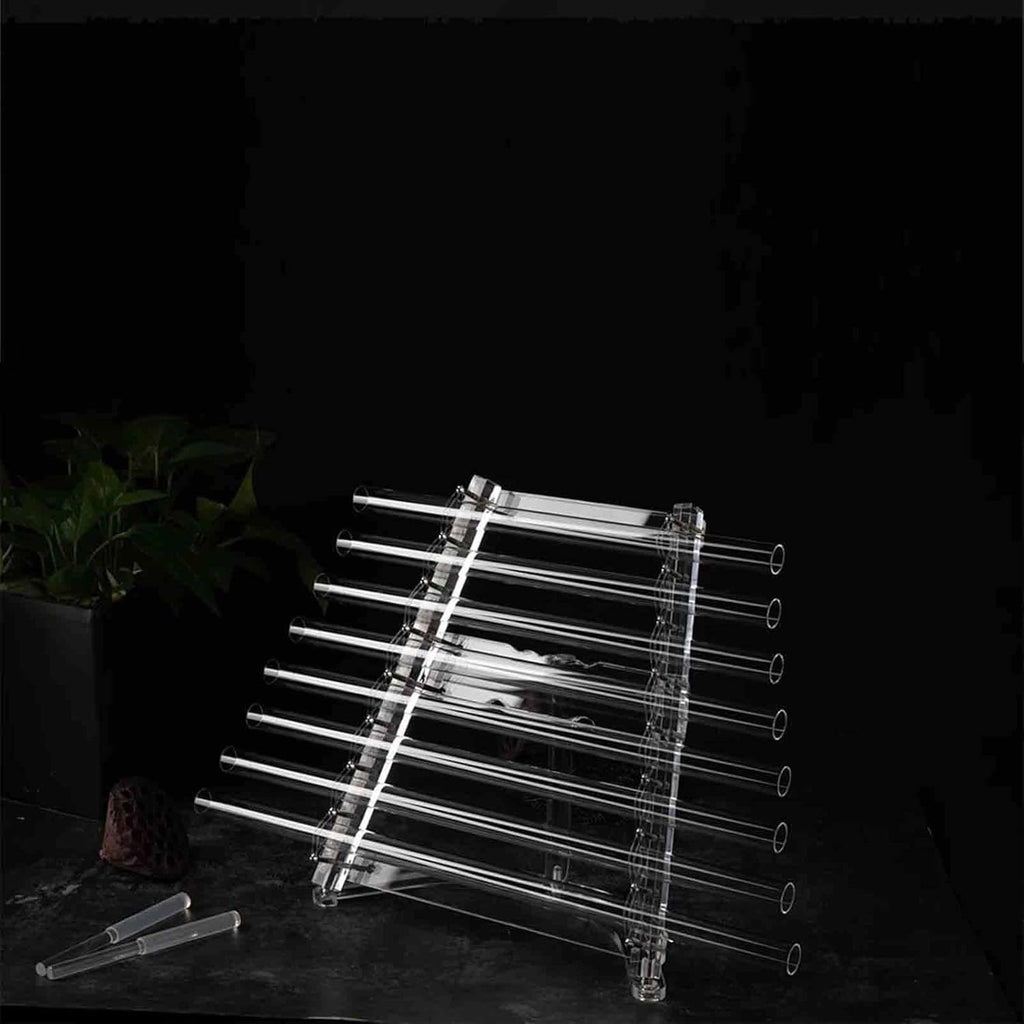 432HZ 8 Note Quartz Crystal Singing Harp,432 Hz Sound Therapy Quartz Crystal Singing Harp,with Flower of Life Pattern Including Bracket Alumina Carrry Case for Sound Bath and Meditatiion 440hz