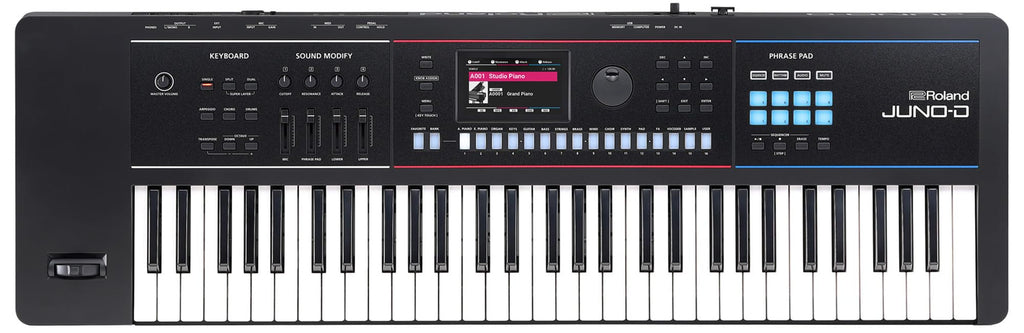 Roland JUNO-D8 Synthesizer Bundle with Adjustable Stand, Bench, Sustain Pedal, Cover, Austin Bazaar Instructional Video, and Polishing Cloth