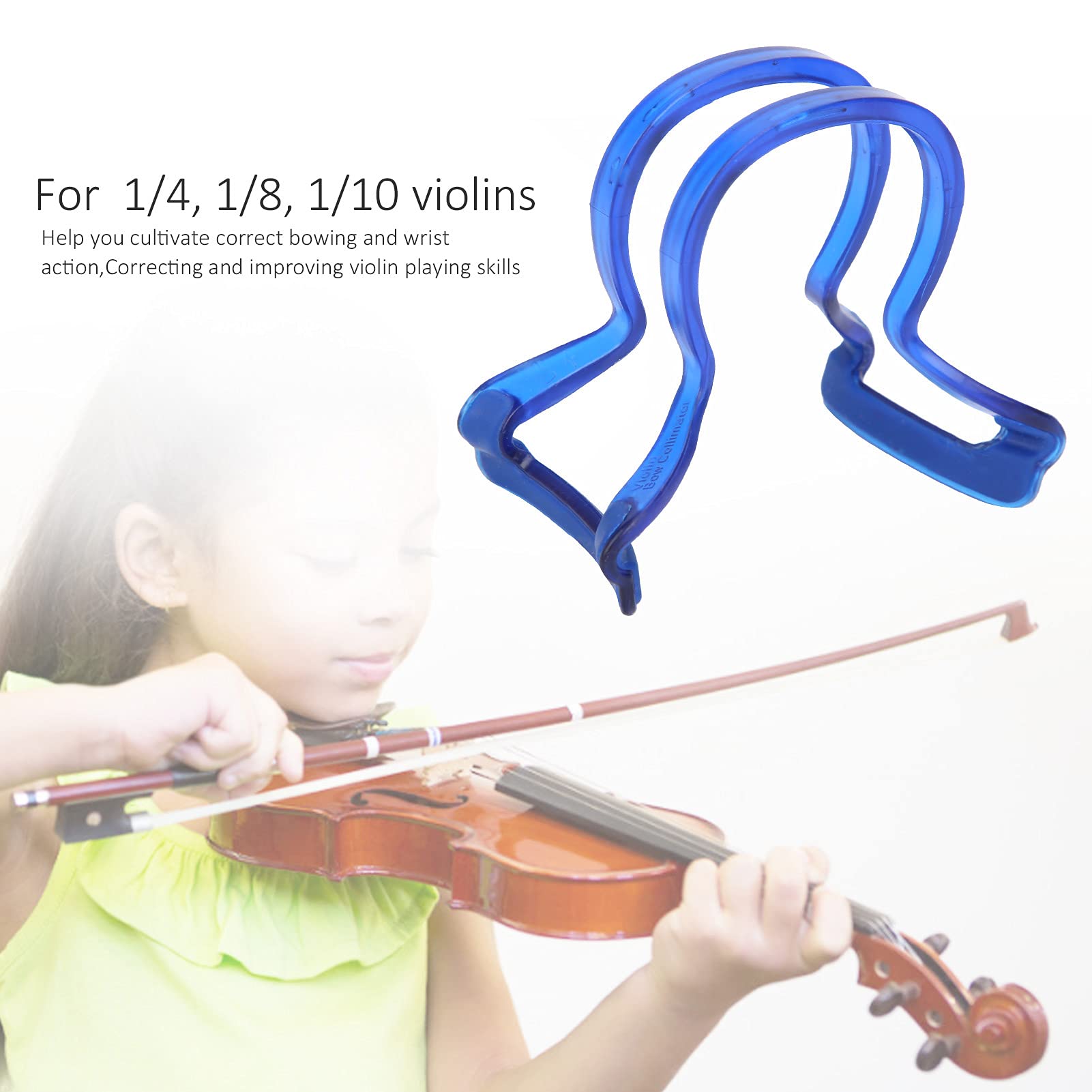 Violin Bow Straightener Tool for Beginner 1/4 1/8 1/10 Bow Straightness Corrector with Silicone Grips Teaching Aid(purple)