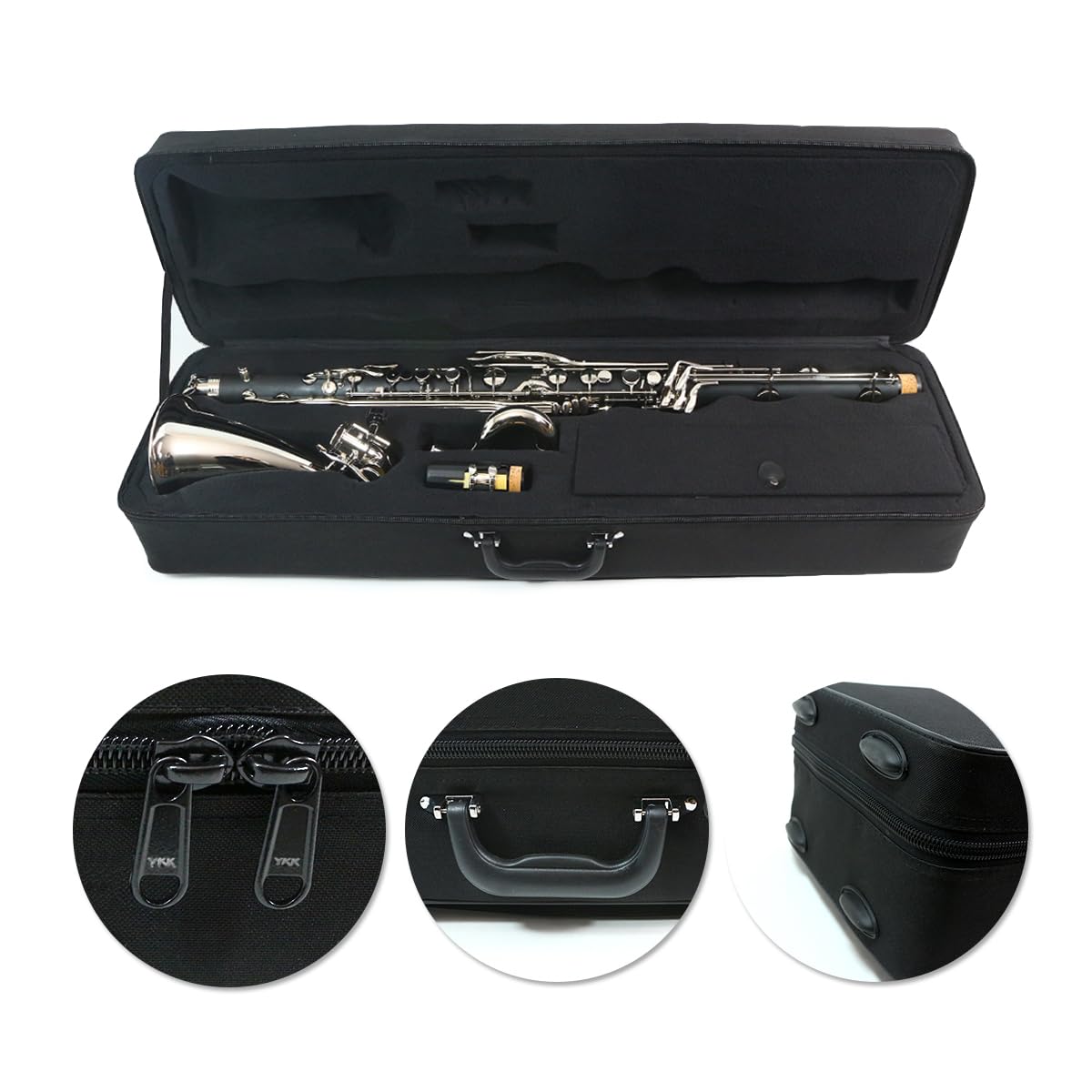 Bass Clarinet Low E Bb flat Key Clarinet with Case Nickel Plated keys Advance Easy Blowing