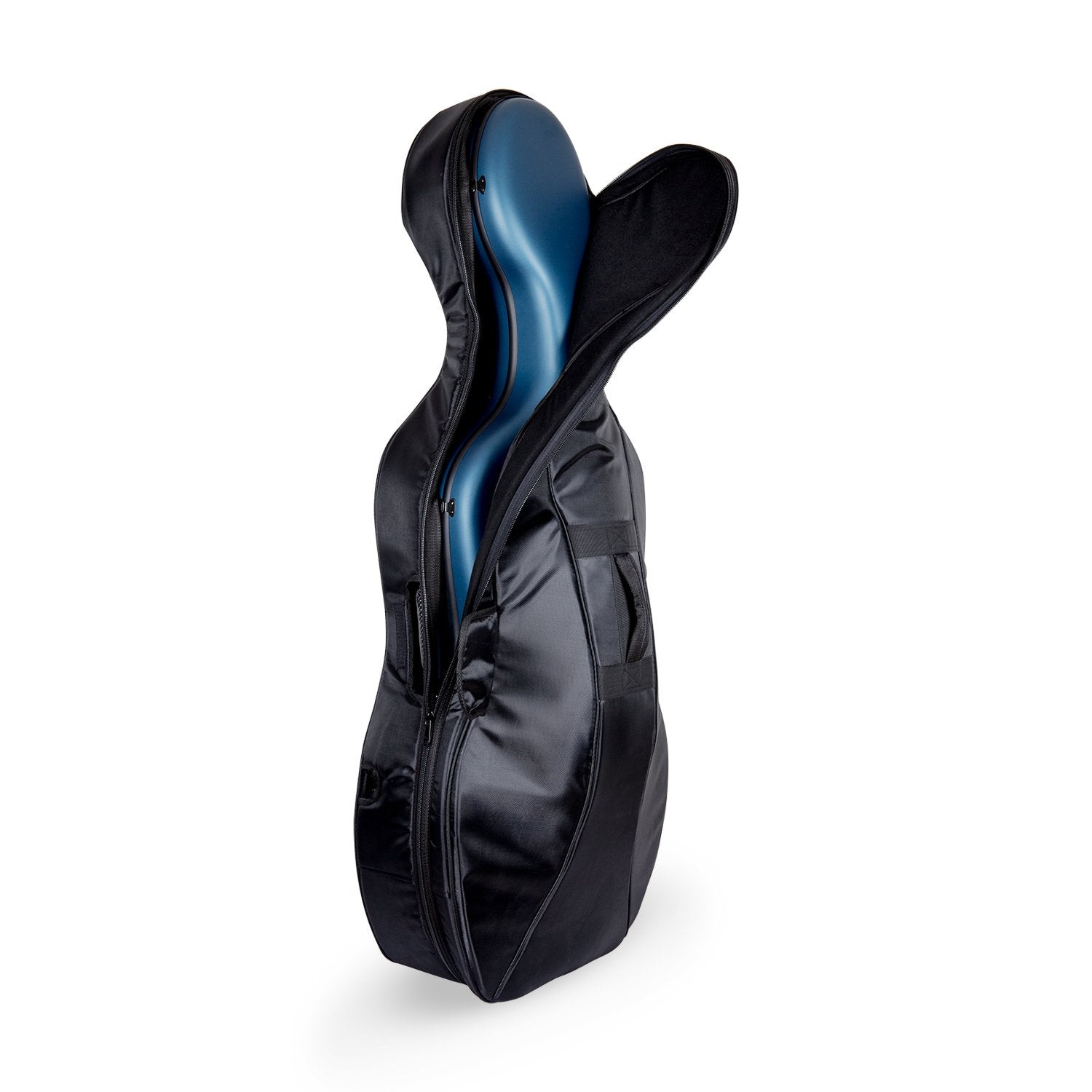 Crossrock Professional 4/4 Carbon Fiber Cello Case | 6lb Ultra-Light TSA Hardshell | Adjustable Magic Pads & Anti-Scratch Cover | Gloss Crimson Finish