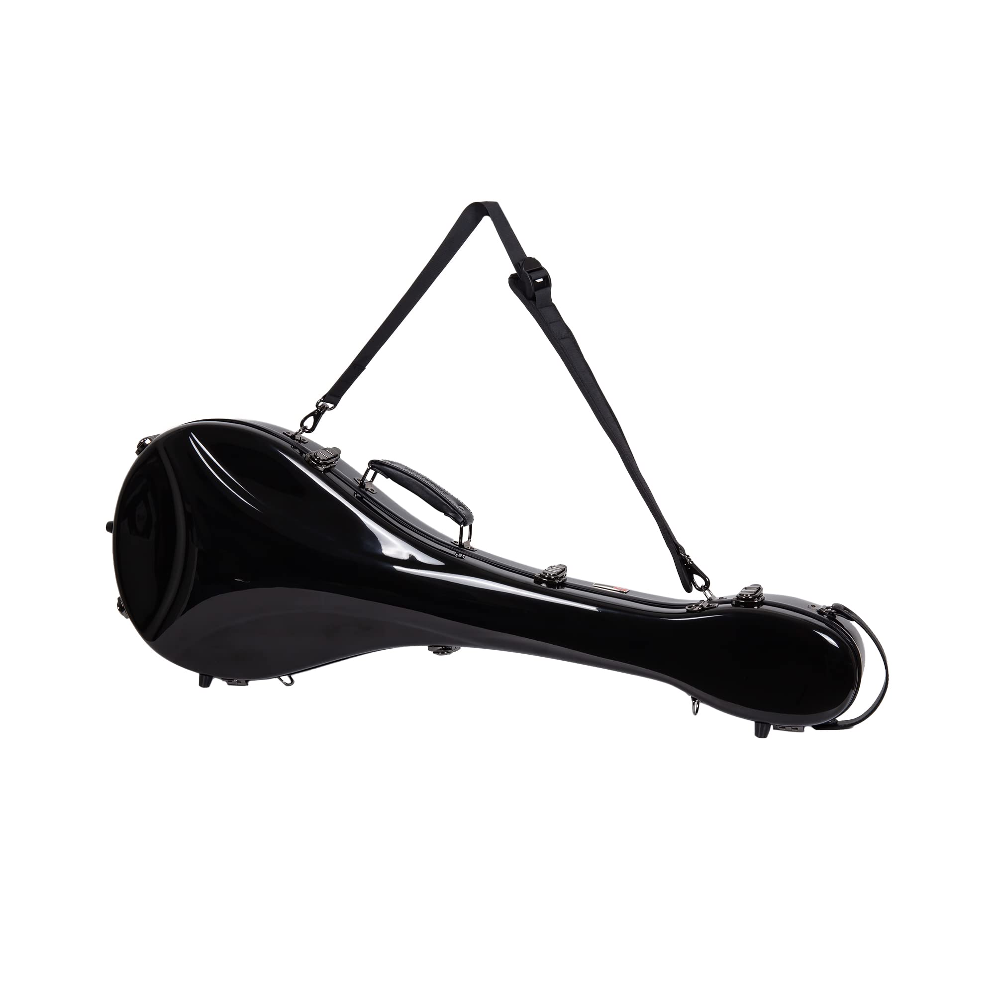Crossrock Fiberglass Case fits for Trumpet with removable shoulder straps-Black(CRF1020TRBK)