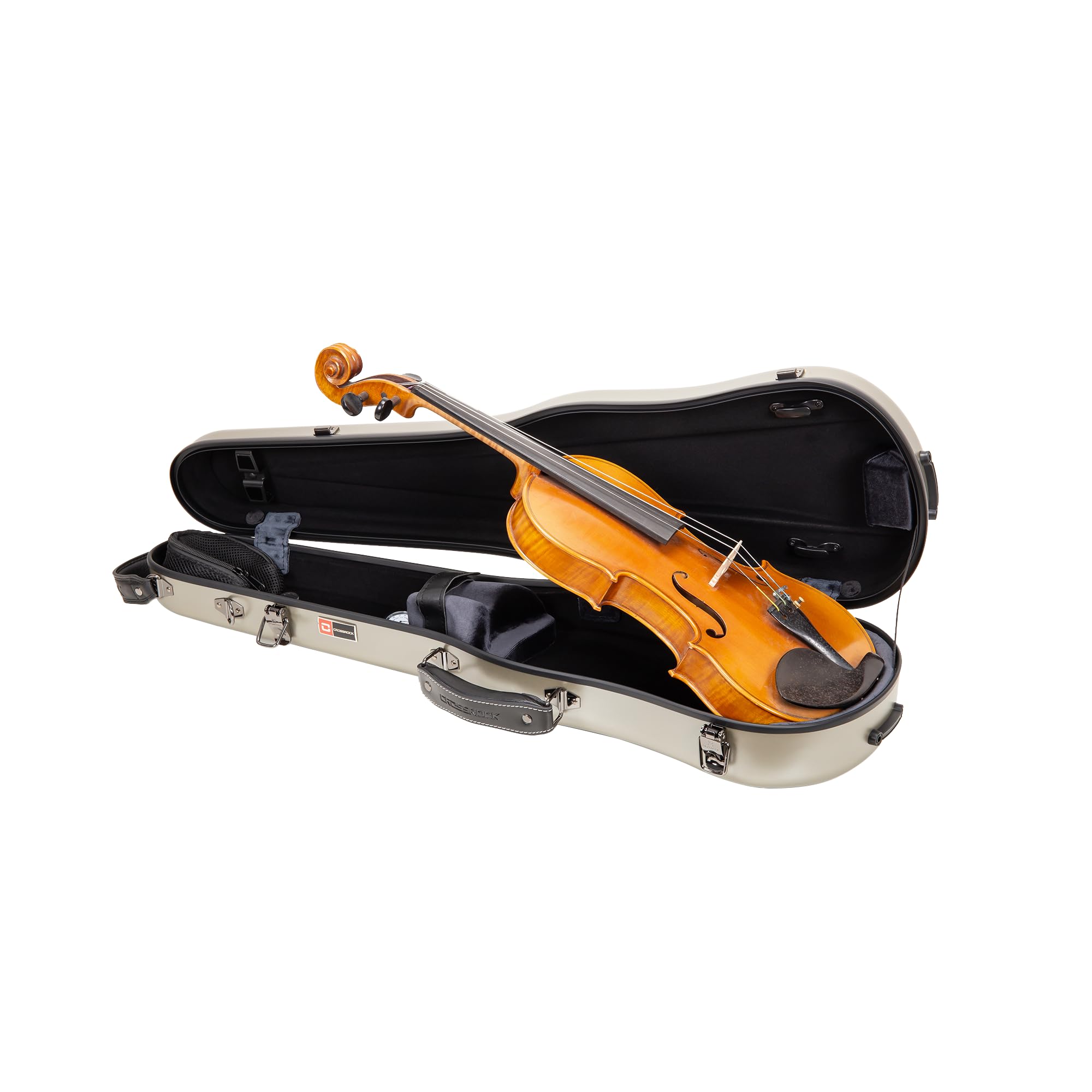 Crossrock Poly Carbon Cello Case for 4/4 Full Size | Red Matte Finish, Black Velvet Interior, Wheels, Music Pouch – Lightweight Protection Series