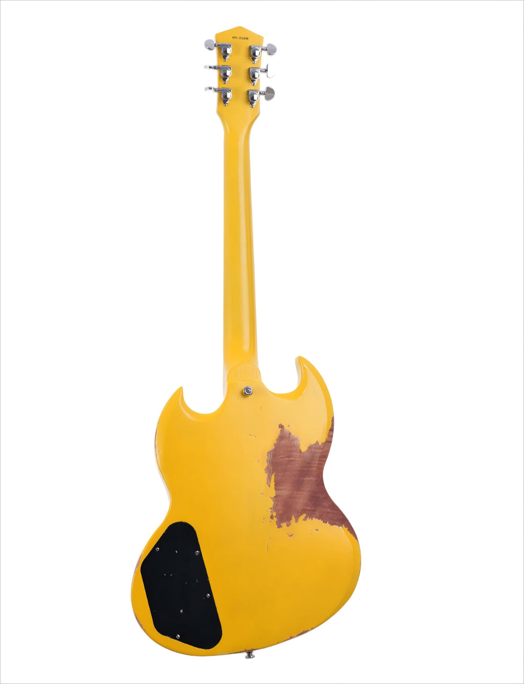 KGD Relic Electric Guitar,Solid Body Electric Guitar With Mahogany Body and Neck,Rosewood Fingerboard,Bone Nut,SG style 6-String Guitar,Professional/Electric Guitars for Adults
