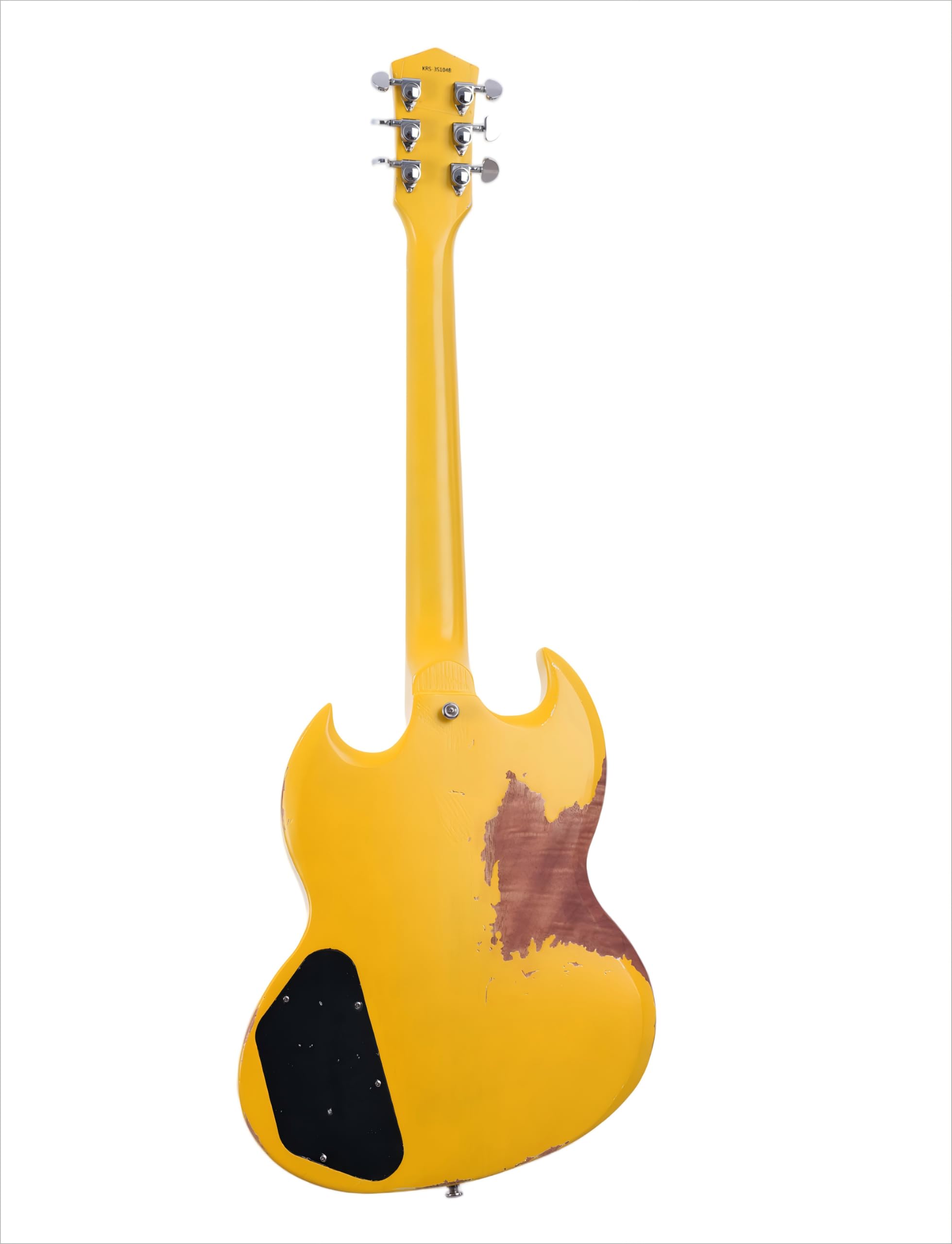 KGD Relic Electric Guitar,Solid Body Electric Guitar With Mahogany Body and Neck,Rosewood Fingerboard,Bone Nut,SG style 6-String Guitar,Professional/Electric Guitars for Adults