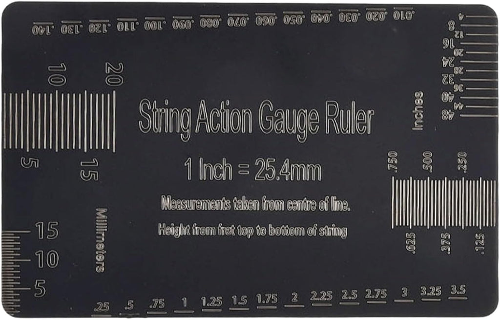 Guitar Luthier Tools Set 4 Pieces Stainless Steel Neck Straight Edge Ruler Fret Leveling Beam Kit With String Height Gauge For Guitar Bass Maintenance Repair