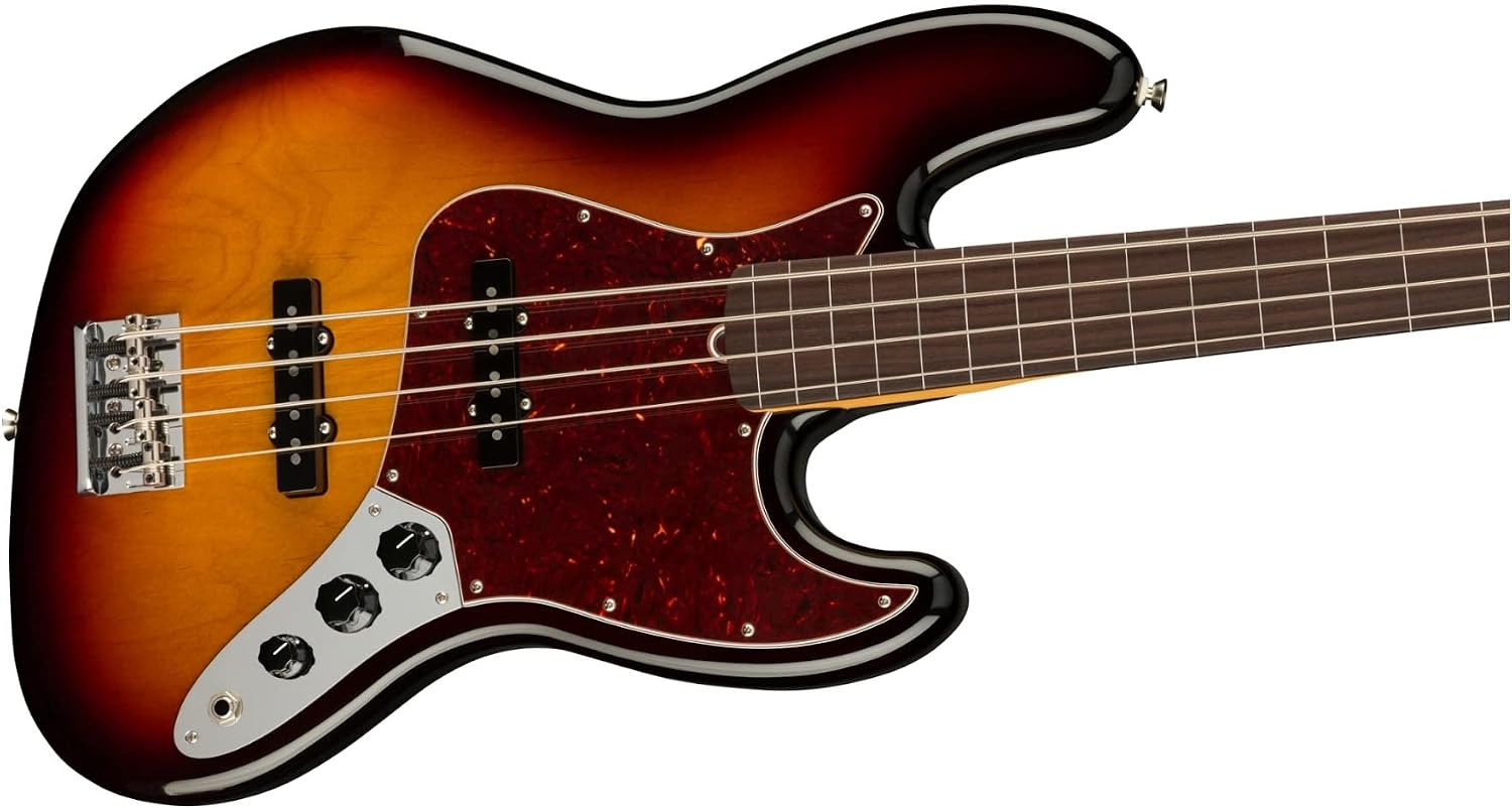 Fender American Professional II Jazz Bass, 3-Color Sunburst, Fretless, Rosewood Fingerboard | Rosewood Fingerboard, Alder Body, V-Mod Ii Pickups, Himass Bridge, Case