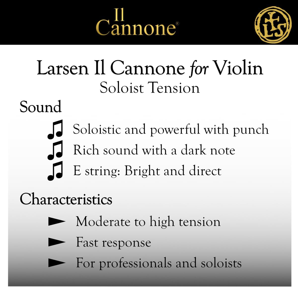 LARSEN Violin Strings (LV-IC-Set-Solo-B)