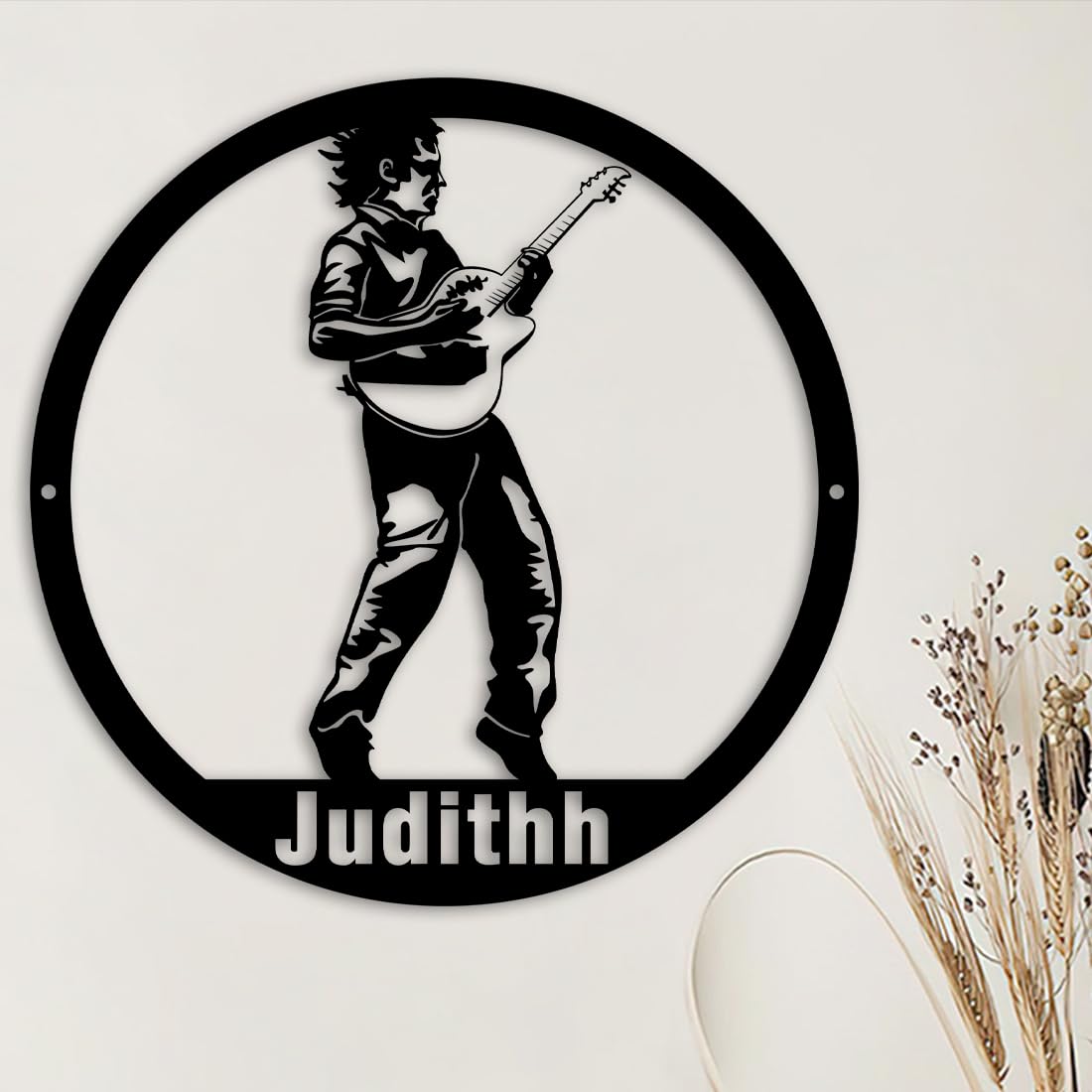 Personalzied Guitarist Name Wall Sign LED Lights Custom Cello Wall Art Music Neon Sign Electric Guitar Night Light Rock DJ LED Lamp Music Studio Plaque Musical Shed Name Plaque for Teacher
