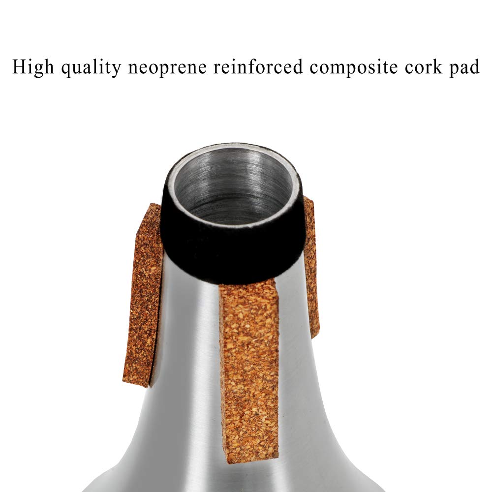 Eastrock Trumpet Mute,Lightweight Aluminum Mini Trumpet Practice Mute for Jazz,Classic,Beginners and Students