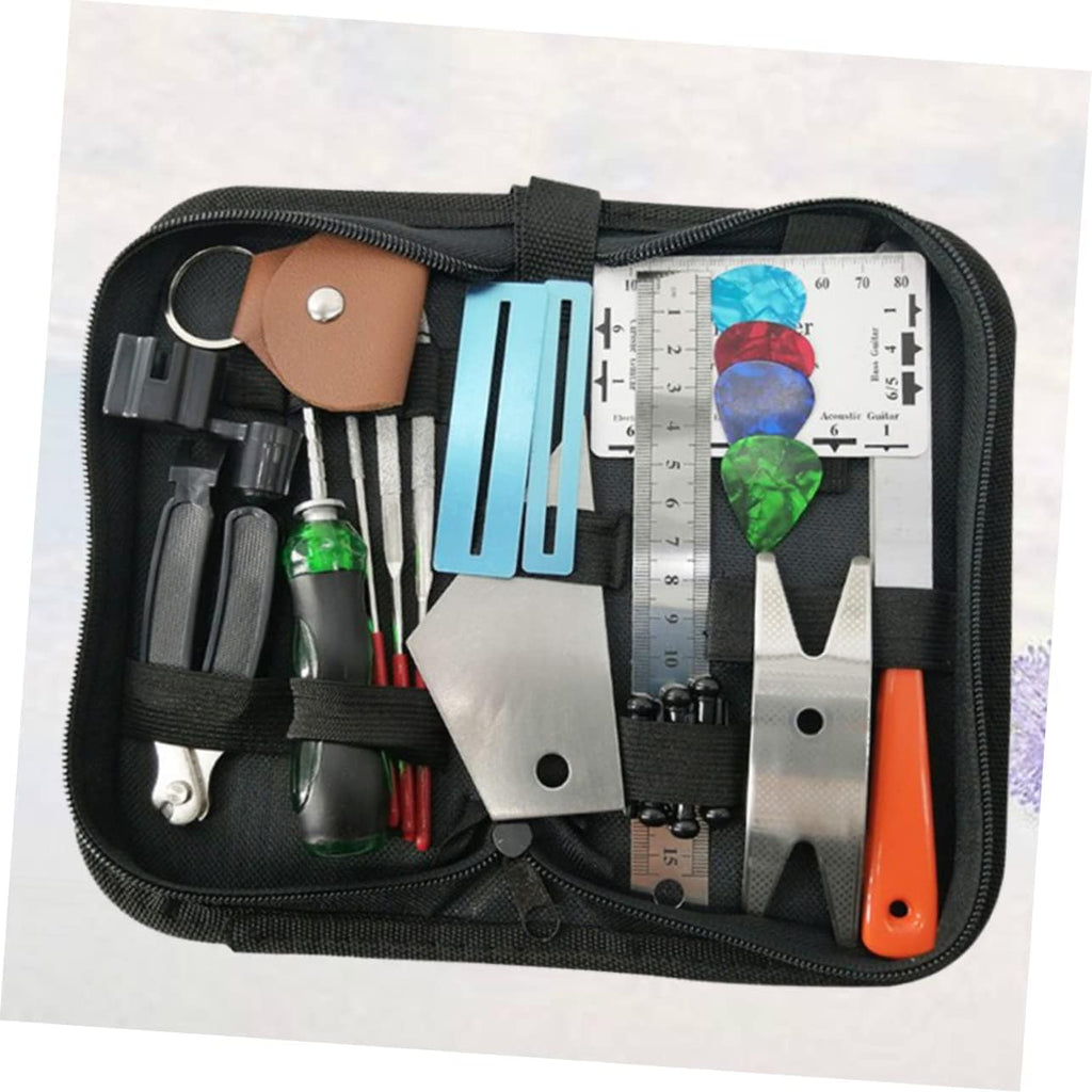 Levemolo Complete Guitar Tool Kit 24pcs Guitar Tools String Action Ruler Guard Fret Files