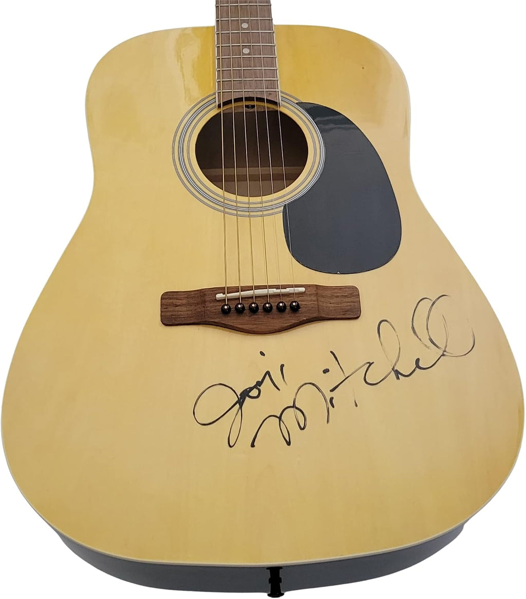 Joni Mitchell singer songwriter signed acoustic guitar COA exact Proof autographed VERY RARE | Singer Songwriter, COA, Exact Proof Autographed, VERY RARE