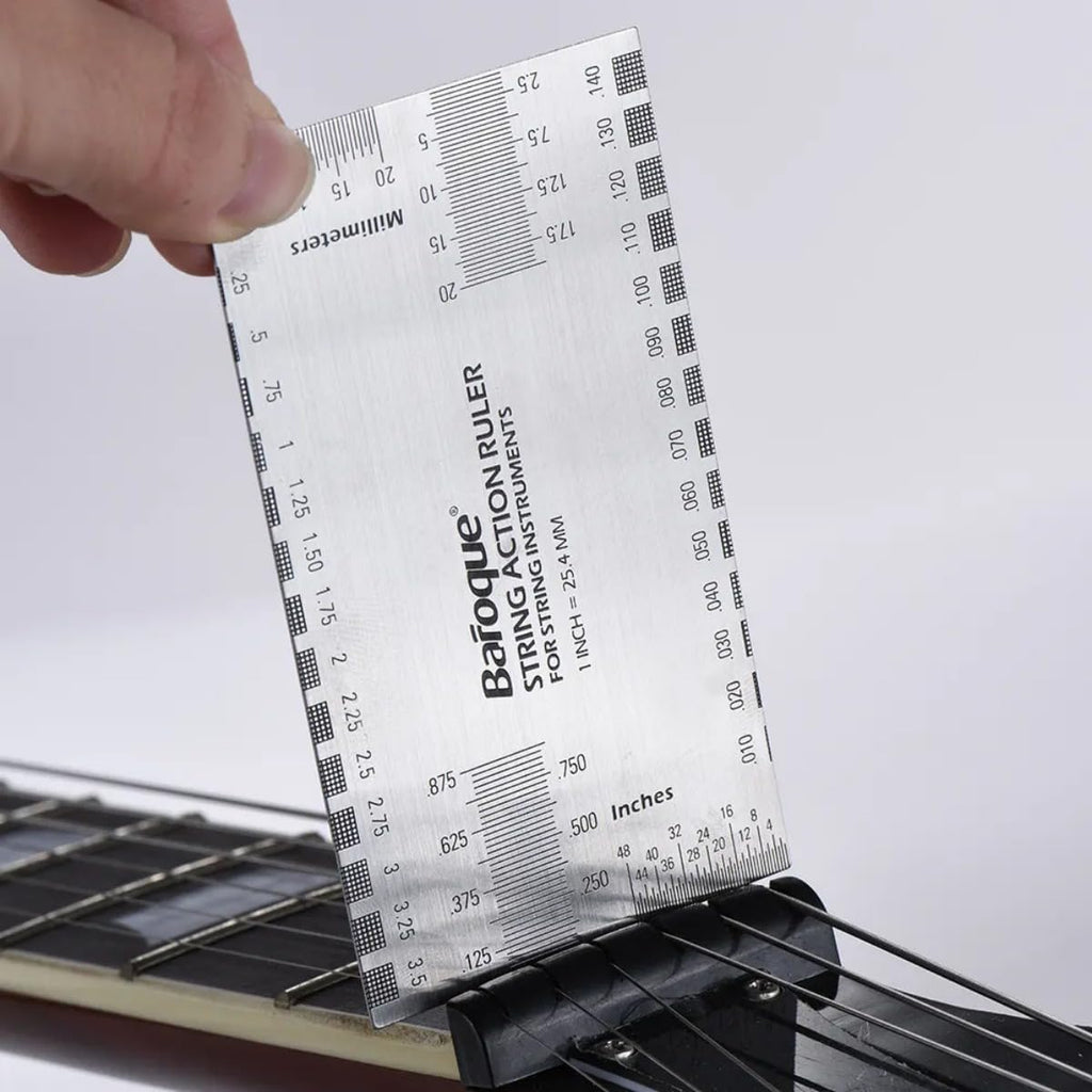 Guitar Action Gauge Ruler, Guitar String Height Gauge, Luthier Tool, for Electric, Acoustic, Bass Guitar