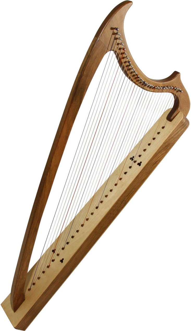 Gothic Harp Package Includes: Ems 29-string Gothic Harp - Solid Walnut + New Gothic Harp Nylon Soft Case For 29 String Ems & Clip-on Chromatic Tuner