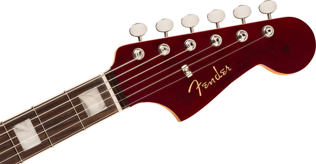 Fender Johnny Marr Jaguar - Olympic White Bundle with Tweed Case, Cable, Strap, and Guitar Cleaning Kit