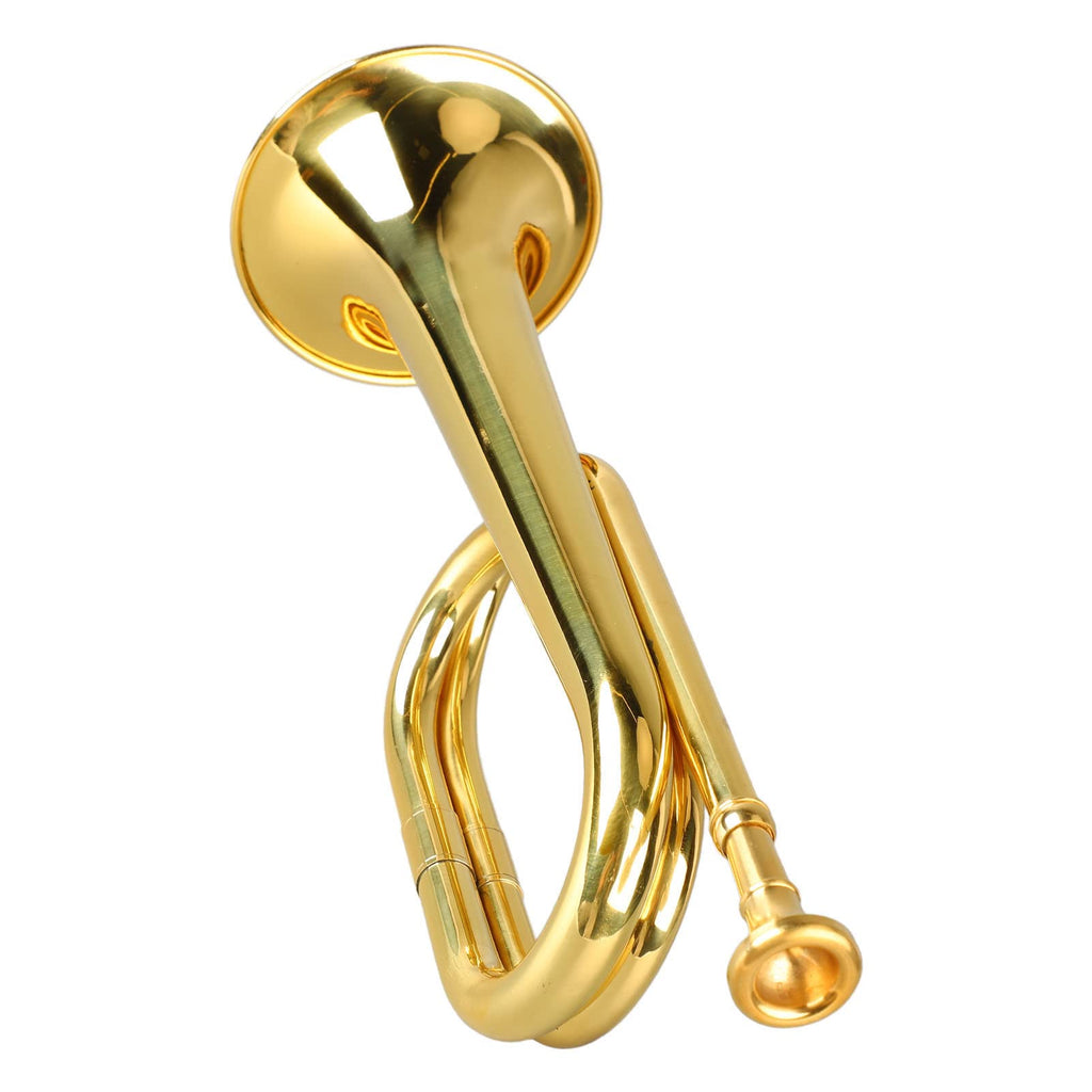 Walfront C Key Trumpet Military Style Brass Trumpet with Mouthpiece for Cavalry Bugle Military Orchestra Silver