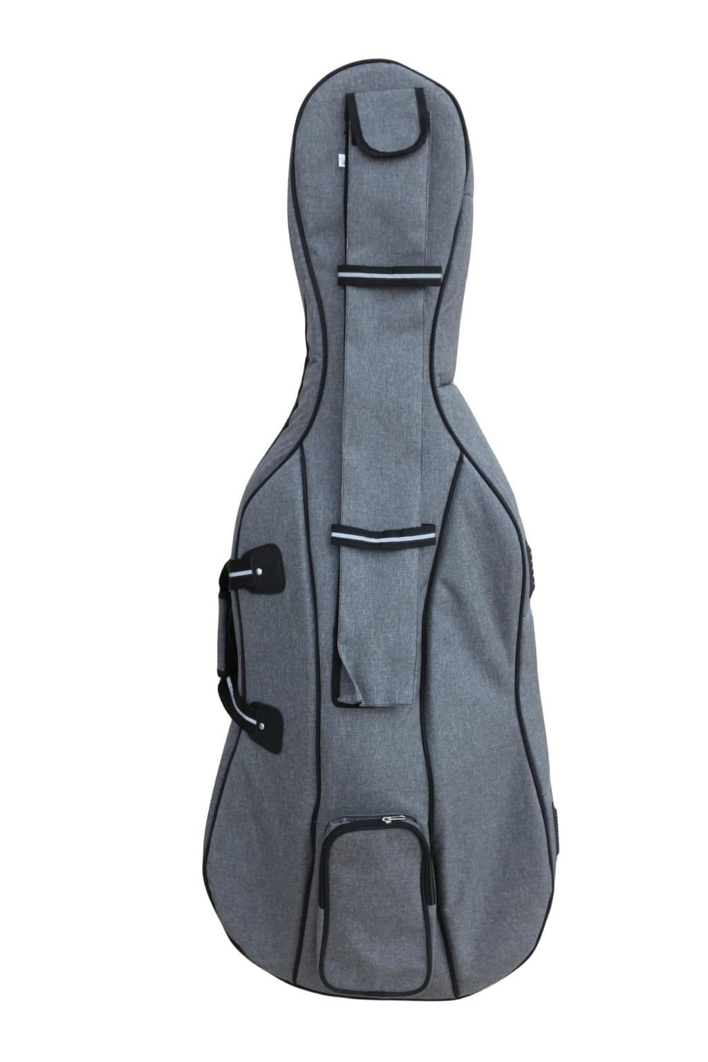 4/4 Cello Case Gig Bag for Classic Electric Cellos Heavy Duty Waterproof with Backpack Straps High Density Foam Padding Velour Lining Bow Rosin Pockets Music Sheet Storage (grey)