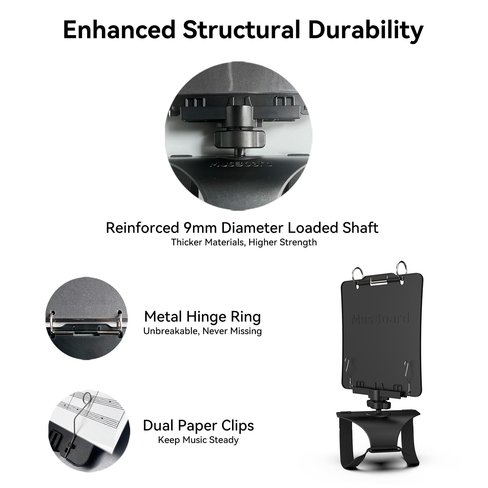Trumpet Lyre TC10, Adjustable Marching Band Lyre for Trumpet with Flip Folder, Includes 10 Refill Sleeves