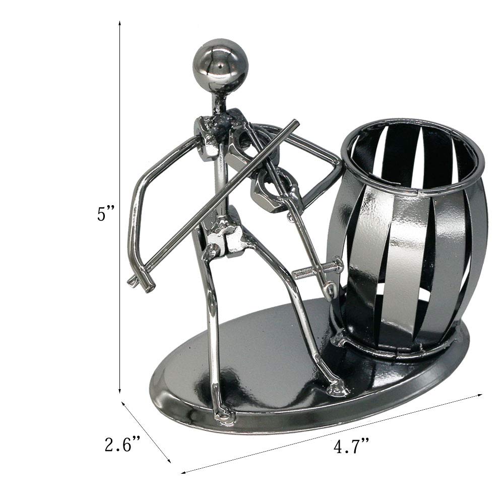 Metal Pencil Holder, Office Supply Pen Organizer Desktop Decoration Stand Container (Cello)
