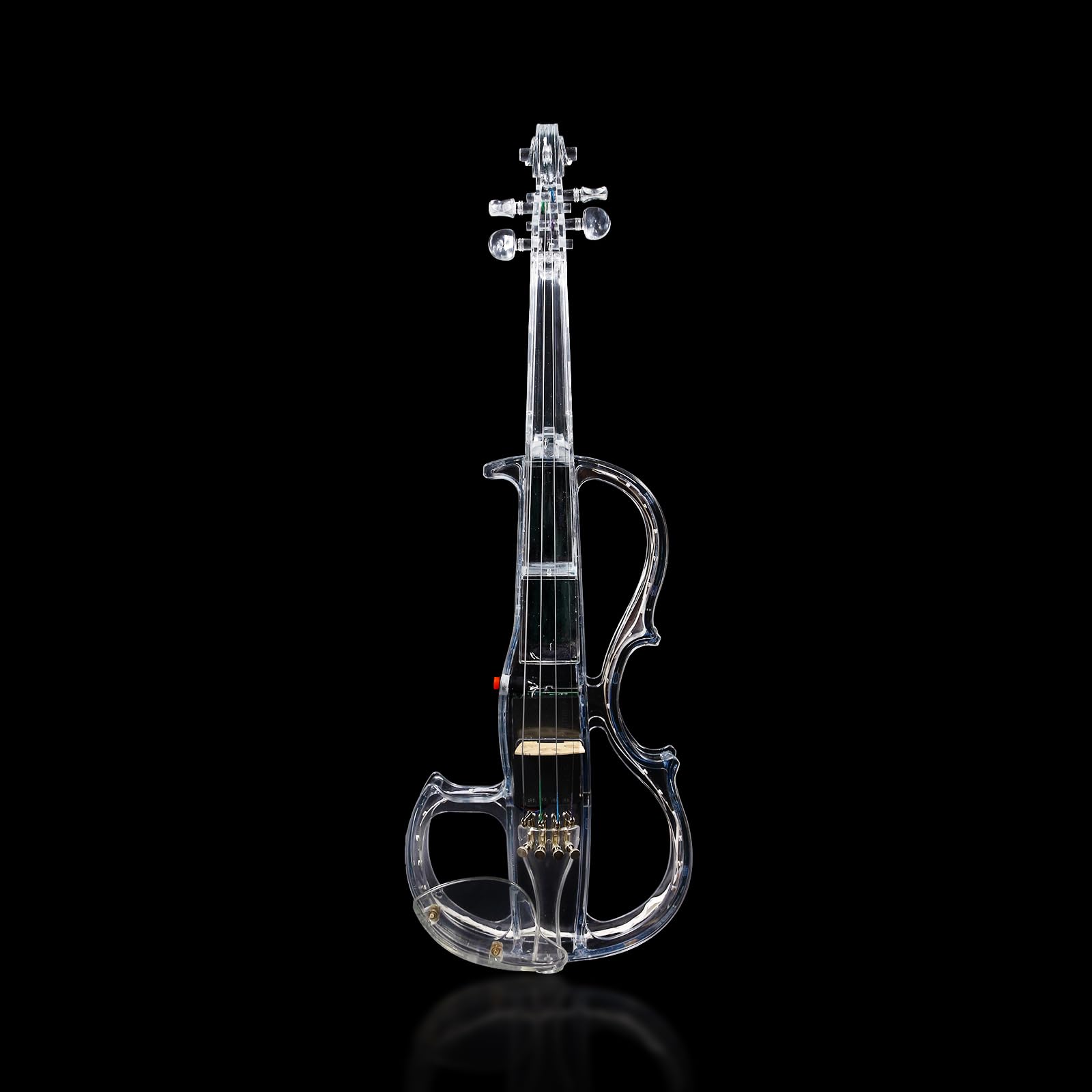 Vetimobato Electric Violin 4/4 Full Size Solid Wood Silent Violin Set for Adults Beginner Practice Electric Fiddle with Ebony Fittings Hard Case & Bow(4 String White)
