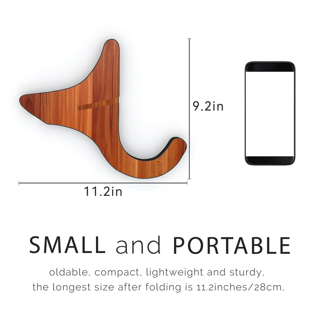 6Pair Wooden Ukulele Stand Violin Mandolin Folding Portable Stand Sapele