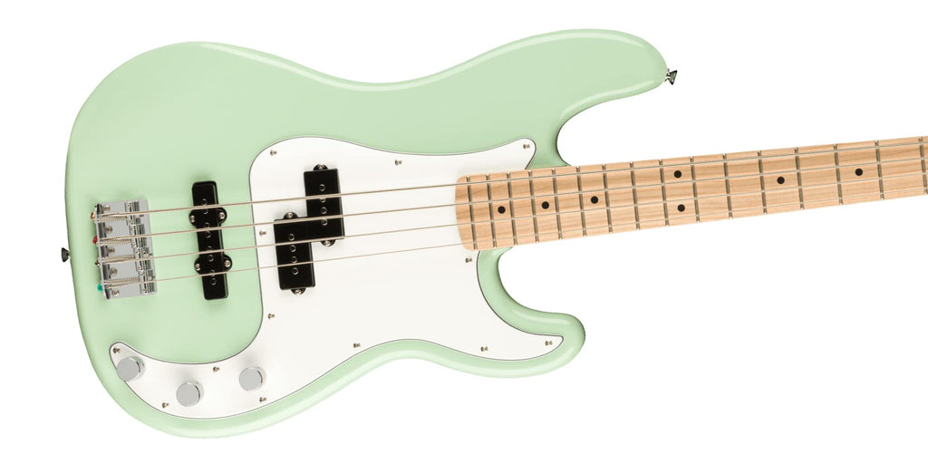 Fender Squier Affinity Precision Bass PJ - Surf Green Bundle with Rumble 15 Amplifier, Instrument Cable, Gig Bag, Tuner, Strap, and Austin Bazaar Instructional DVD