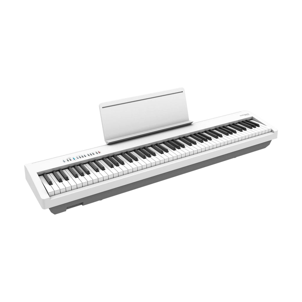 Roland FP-30X 88-Key Digital Piano - Black Bundle with Adjustable Stand, Bench, Sustain Pedal, Online Piano Lessons, Instructional DVD, and Austin Bazaar Polishing Cloth