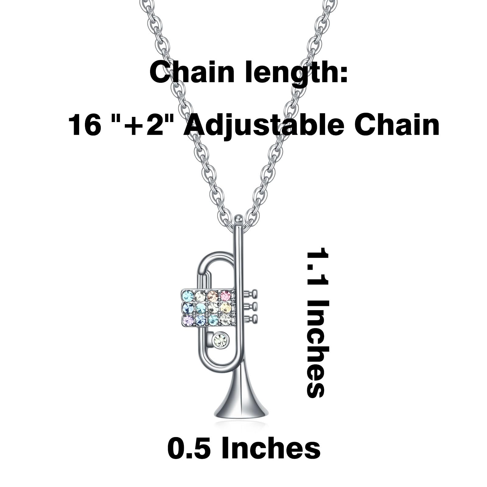 VEEHOO Violin/Guitar/Piano/Trumpet/Saxophone/Harp/Drum/Cello Necklace for Girls Women,Music Lover Jewelry Gifts for Women Girls