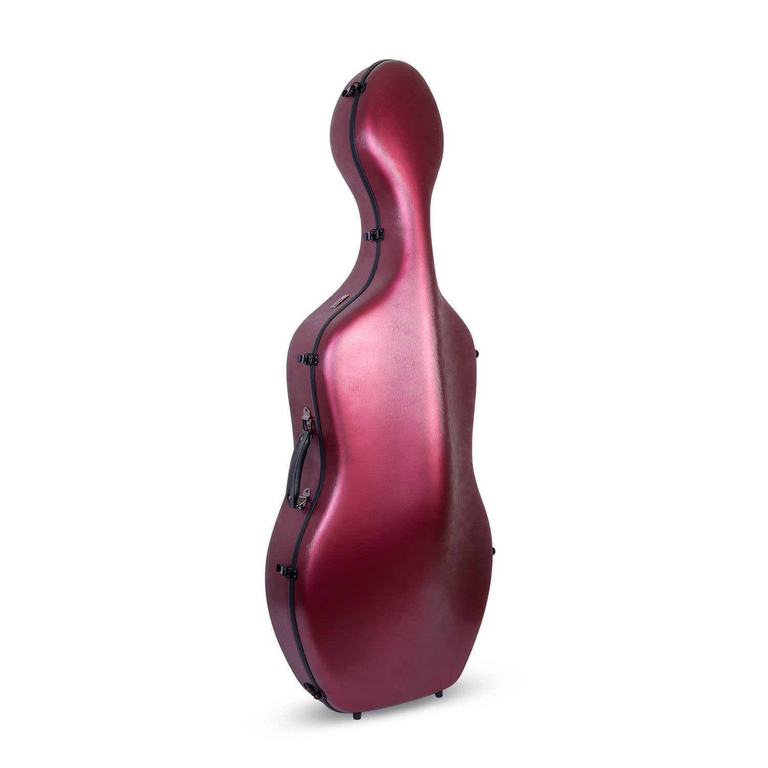Crossrock Poly Carbon Cello Case for 4/4 Full-Size | Matte Blue Finish, Wheels, Lightweight & Durable – Best for School Orchestra & Student Musicians