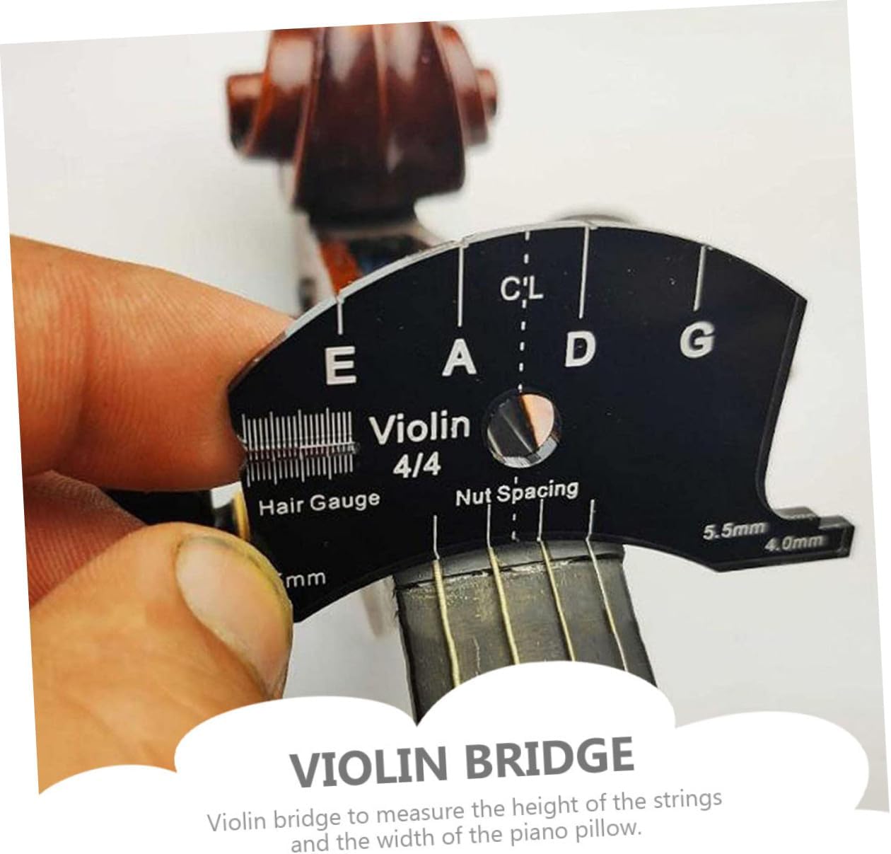 BESTonZON Violin Multifunctional Measuring Ruler Accurate Violin Bridge Tool Easy to Use Accessory