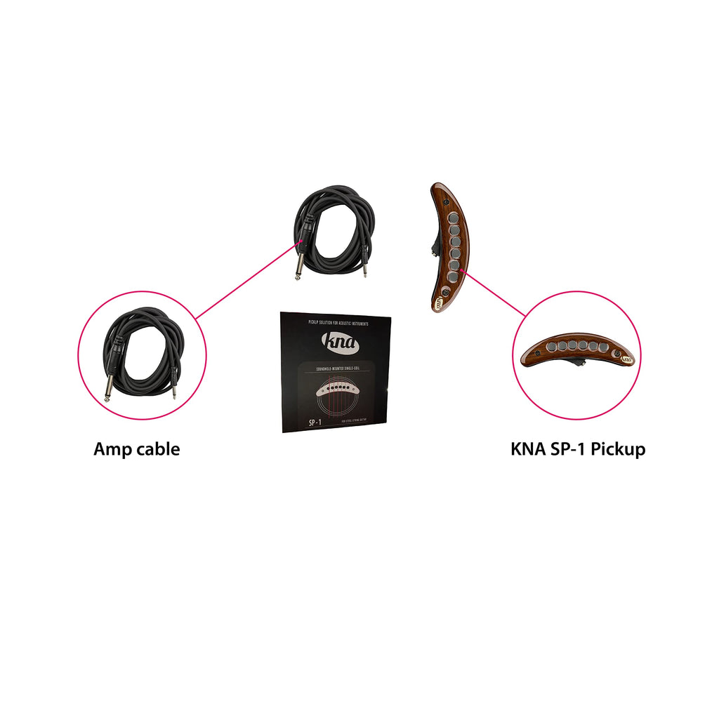 KNA VV-3 Portable Piezo Pickup for Violin and Viola – Lightweight Bridge-Mounted Sensor, Natural Acoustic Sound, Easy Installation, 1/4" Output Jack, No Instrument Modification, Handcrafted in Europe