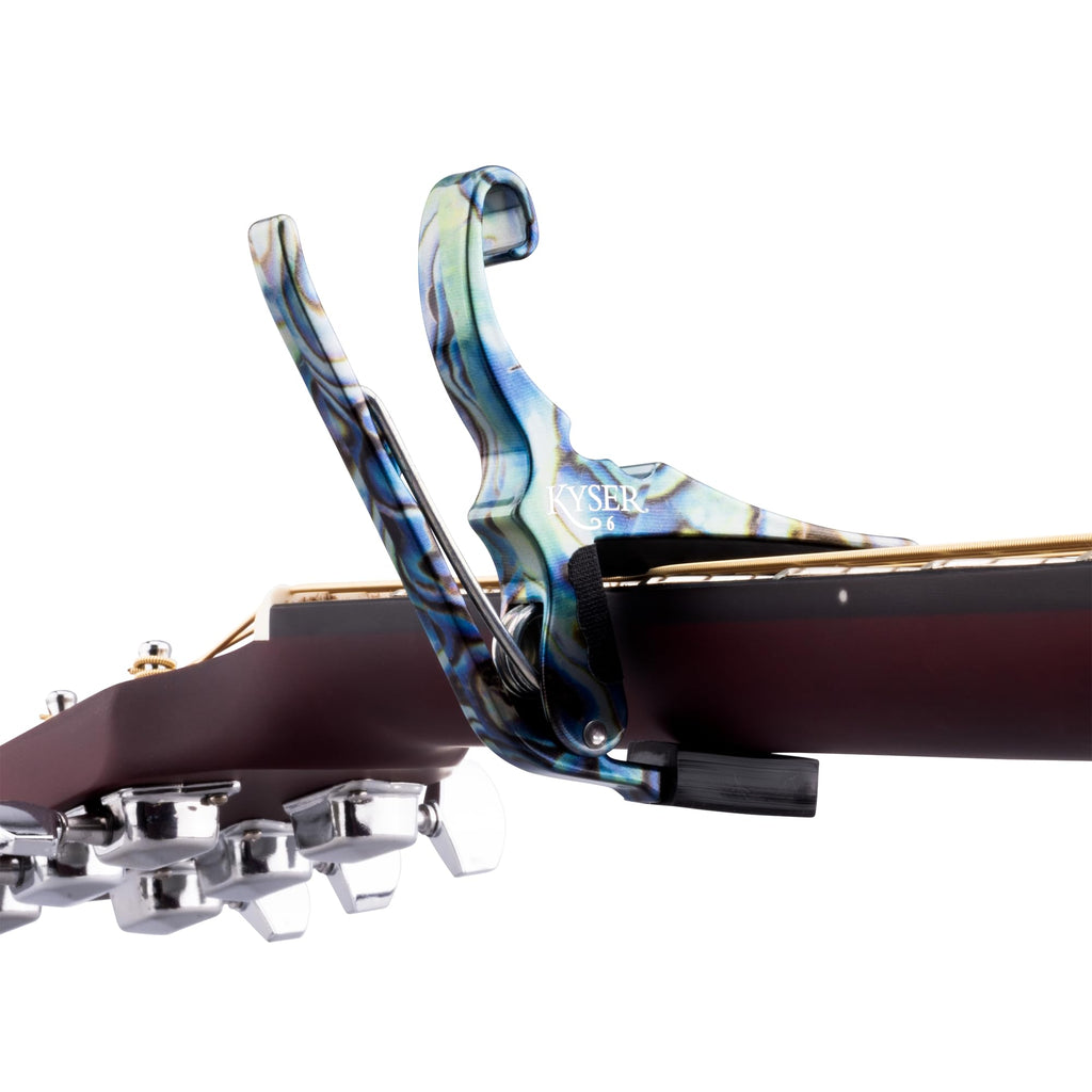Kyser Quick-Change Guitar Capo for 6-string acoustic guitars, Black, KG6BA