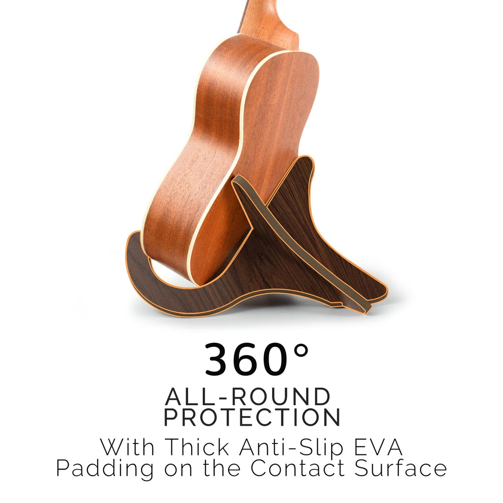 6Pair Wooden Ukulele Stand Violin Mandolin Folding Portable Stand Sapele